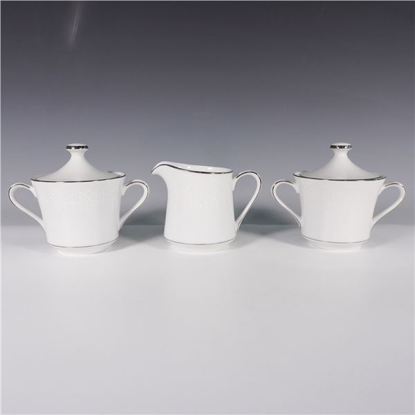 3pc Crown Empire Fine China Sugar Bowls and Creamer, Princess