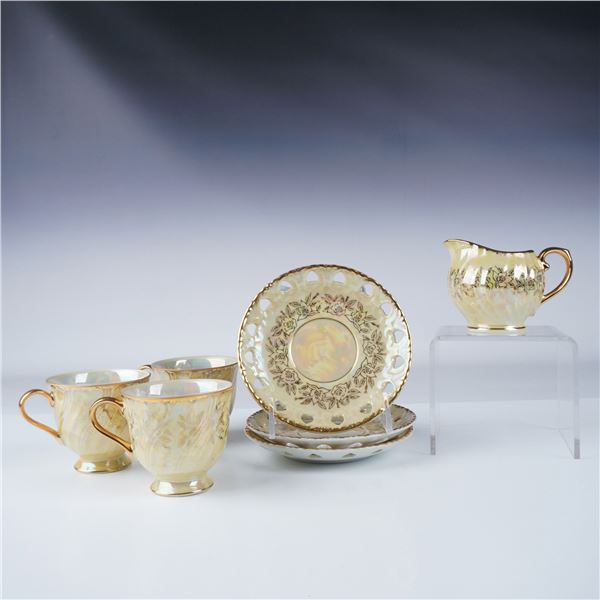 7pc Kudo Toki Opalescent Fancy China Tea Set