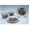 Image 1 : Pair of Occupied Japan Porcelain Cups and Saucers, Rococo Scene