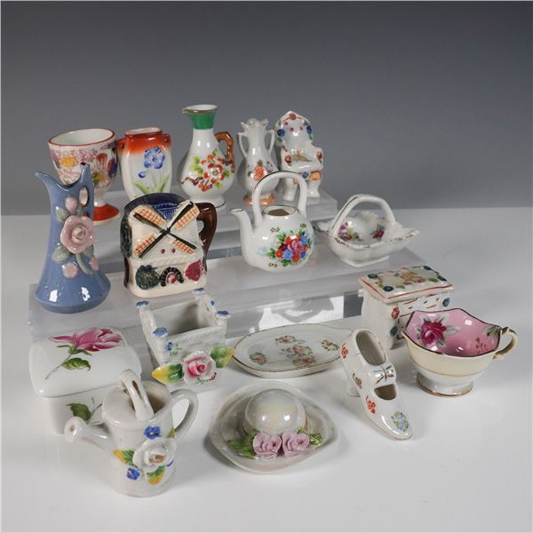 19pc Occupied Japan and Vintage Porcelain Miniatures