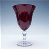 Image 2 : 8pc Set of Ruby Red Crystal Water Goblets
