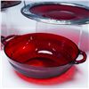 Image 4 : 20pc Vintage Ruby Glass Dinnerware Set
