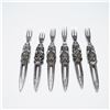 Image 1 : 6pc Vintage Ornate Metal Appetizer Forks