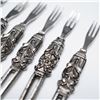 Image 2 : 6pc Vintage Ornate Metal Appetizer Forks