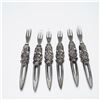 Image 1 : 6pc Vintage Ornate Metal Hors d'Oeuvre Forks
