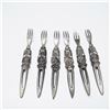 Image 3 : 6pc Vintage Ornate Metal Hors d'Oeuvre Forks