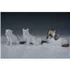 Image 1 : 3pc Seated and Reclining Porcelain Dog Figurines