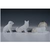Image 2 : 3pc Seated and Reclining Porcelain Dog Figurines