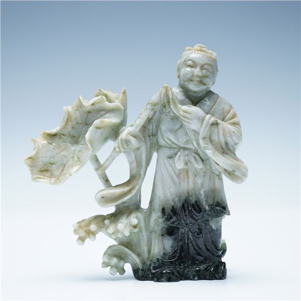 Chinese Carved Soapstone Deity Figurine