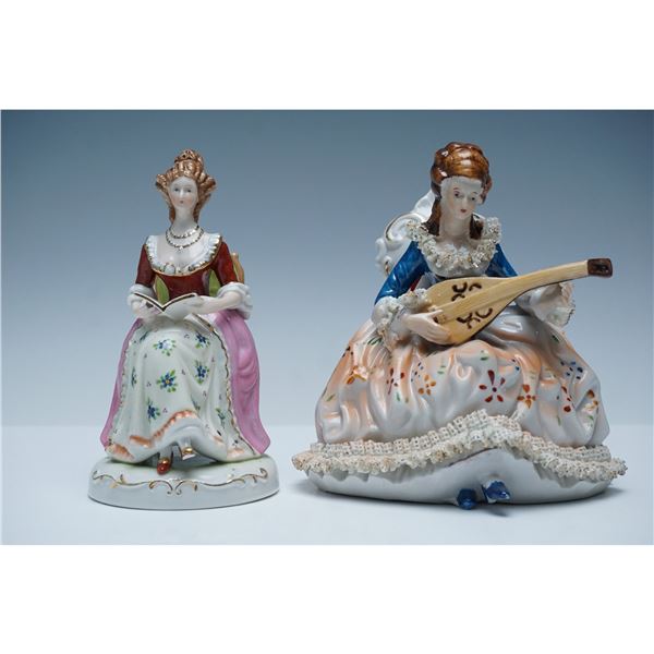 2pc Made In Occupied Japan Porcelain Figurines