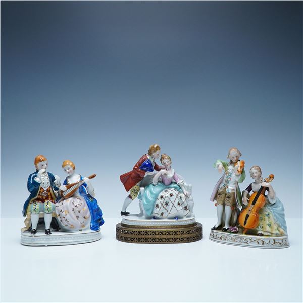 3pc Maruyama and Continental Porcelain Figurines