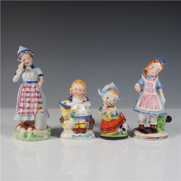 4pc Porcelain Occupied Japan Figurines, Country Life & Nursery Themes