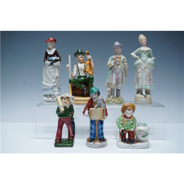 7pc Made In Occupied Japan Porcelain Figurines