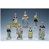 Image 1 : 8pc Porcelain Hand Painted Figurines, Made in Japan