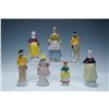Image 3 : 8pc Porcelain Hand Painted Figurines, Made in Japan