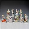 Image 1 : 9pc Occupied Japan Porcelain Figurines, Musicians and Elegant Figures