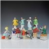 Image 2 : 9pc Occupied Japan Porcelain Figurines, Musicians and Elegant Figures