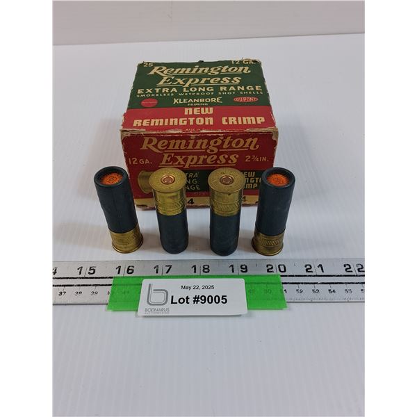 *^ Remington Express 12 Gauge Shotgon Ammo - Vintage - (Not Full, 3/4 Full)  - VALID PAL REQUIRED -