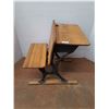 Image 1 : * Vintage Wooden & Cast Iron School Desk - 28" x 21" x 29" - CANNOT SHIP