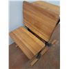Image 2 : * Vintage Wooden & Cast Iron School Desk - 28" x 21" x 29" - CANNOT SHIP