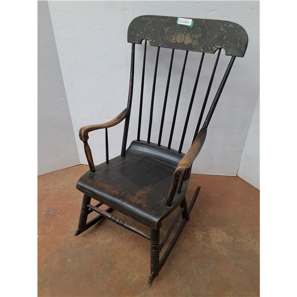 * Antique Early American Rocking Chair - Some Wear - 41" Back Height - CANNOT SHIP