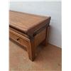 Image 2 : * Vintage Oak Floor Sitting Bench w/Drawer - 34" x 12" x 13" - CANNOT SHIP