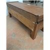 Image 4 : * Vintage Oak Floor Sitting Bench w/Drawer - 34" x 12" x 13" - CANNOT SHIP