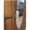 Image 3 : * Antique Mirrored Door Wardrobe w/Drawer - 76" x 19" x 45" - CANNOT SHIP