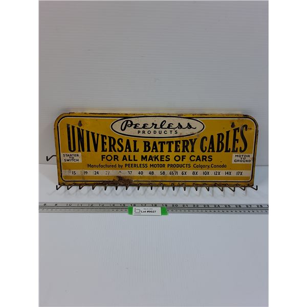 # Vintage Peerless Battery Cable Display - 20.5" x 8"
