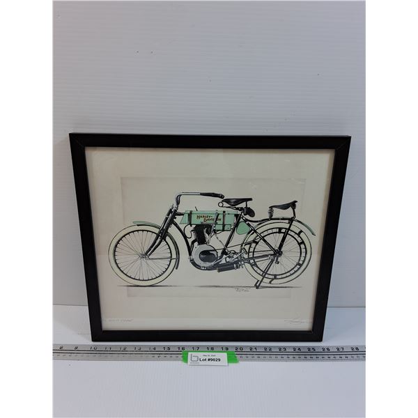 # Harley Davidson Print in Frame - 16.5" x 14.5"