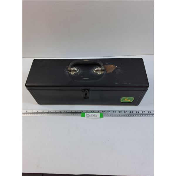 Metal John Deere Mountable Tool Box -  19" x 6.5" x 6"