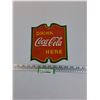 Image 1 : Coca Cola Enamel Metal Sign - 7" x 8"