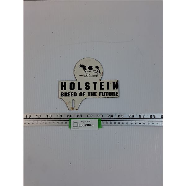 Holstein Cow Enamel Metal Sign - 6.5" x 5.5"