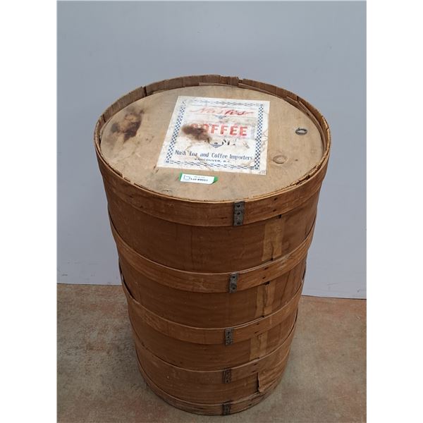 # Vintage Nash's Coffee Barrel - 20.5" x 33" - CANNOT SHIP