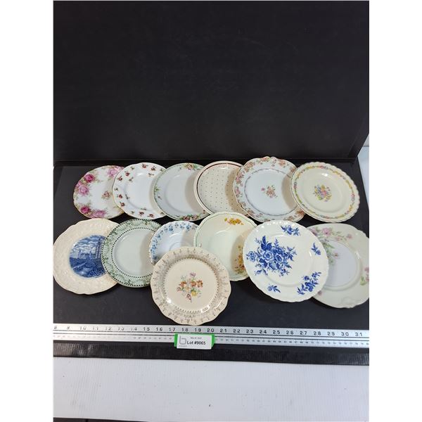 (13) Assorted Dessert Plates