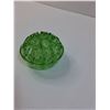 Image 2 : Green Glass Floral Frog -  4" x 2.5"
