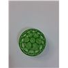 Image 3 : Green Glass Floral Frog -  4" x 2.5"