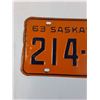 Image 2 : Saskatchewan License Plate 1963