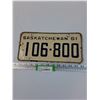 Image 1 : Saskatchewan License Plate 1961