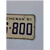 Image 3 : Saskatchewan License Plate 1961