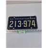 Image 1 : Saskatchewan License Plate 1962
