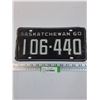 Image 1 : Saskatchewan License Plate 1960
