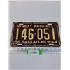 Image 1 : Saskatchewan License Plate 1954