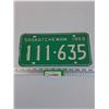 Image 1 : Saskatchewan License Plate 1969