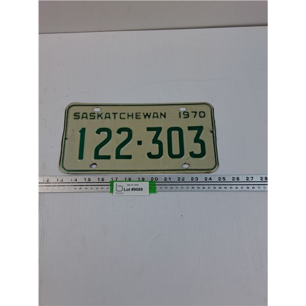 Saskatchewan License Plate 1970