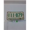 Image 1 : Saskatchewan License Plate 1966