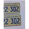Image 3 : (2) Saskatchewan License Plate 1972