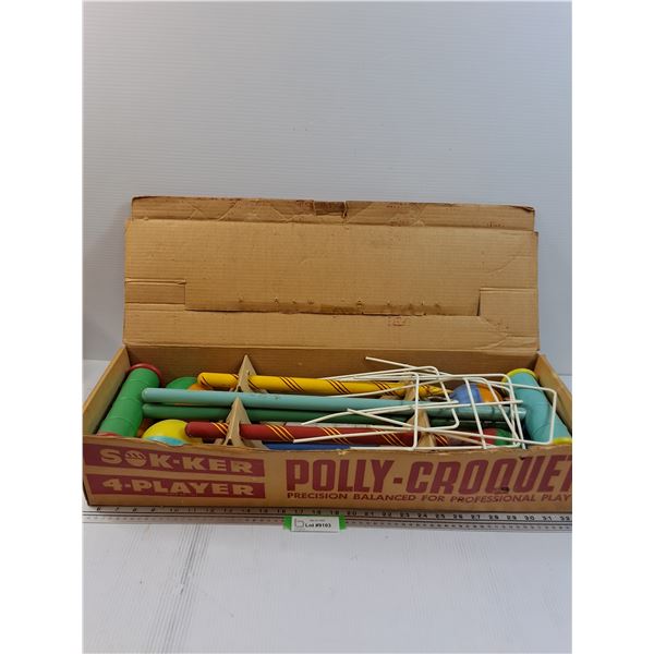 Vintage Sok-ker Polly-Croquet Set in Box