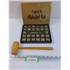 Image 1 : Vintage Craft Tool Alphabet Set w/Wood Mallet