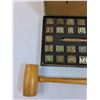 Image 2 : Vintage Craft Tool Alphabet Set w/Wood Mallet